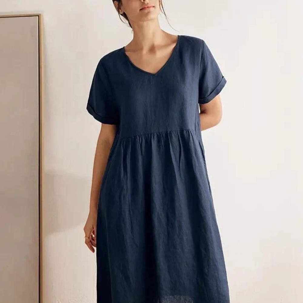 Elegant Navy Blue Women's Dress